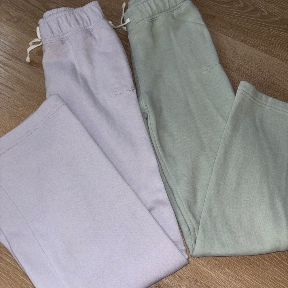 Abercrombie girls wide leg sweat pants size 7/8 LONG